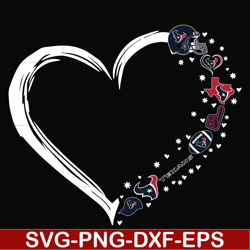 houston texans heart svg, texans svg, png, dxf, eps digital file nnfl0094