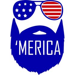 merica beard svg, 4th of july svg, fourth of july svg, happy 4th of july svg, digital download