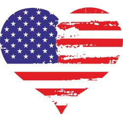 heart and flag svg, 4th of july svg, happy 4th of july svg, independence day svg, digital download