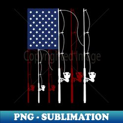 american fishing fisherman rod flag patriotic - premium sublimation digital download - perfect for personalization