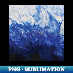 blue acrylic pour painting - png transparent sublimation file - revolutionize your designs