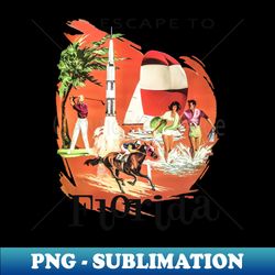 escape to florida - png transparent digital download file for sublimation - create with confidence