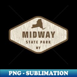 midway state park new york - tree log texture wooded sign sticker - png transparent sublimation file - stunning sublimation graphics