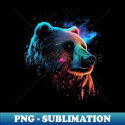 bear head illustration - modern sublimation png file - perfect for sublimation mastery