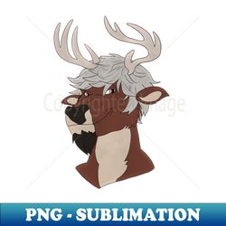 anthro deer face - premium sublimation digital download - stunning sublimation graphics