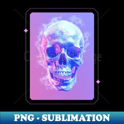 smoke vaporewave skull - premium sublimation digital download - enhance your apparel with stunning detail