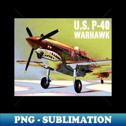 us p-40 warhawk - aesthetic sublimation digital file - enhance your apparel with stunning detail