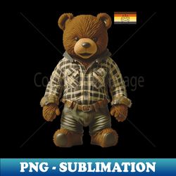 teddy bear v - vintage sublimation png download - transform your sublimation creations