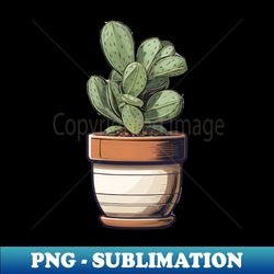 succulent cactus in pot design - instant png sublimation download - create with confidence