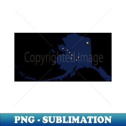 state of alaska shape with flag design - instant png sublimation download - perfect for sublimation mastery