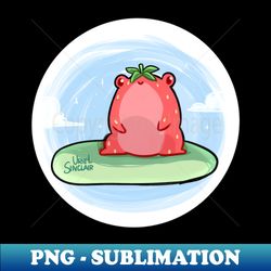 strawberry frog - exclusive png sublimation download - revolutionize your designs