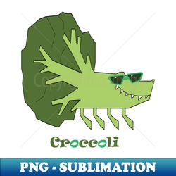 cute green broccoli crocodilet-shirt - decorative sublimation png file - perfect for sublimation art