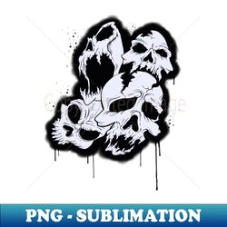 graffiti skulls - decorative sublimation png file - stunning sublimation graphics