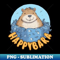 very happy capybara - modern sublimation png file - create with confidence