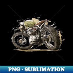 motorcycle painting in watercolor - sublimation-ready png file - stunning sublimation graphics