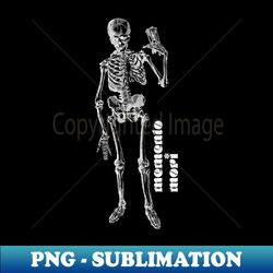memento mori vintage stoic skeleton illustration graphic - exclusive png sublimation download - boost your success with this inspirational png download
