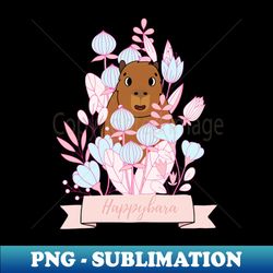 happy capybara - retro png sublimation digital download - defying the norms