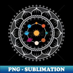 Universe Mandala Planet  Astronomy - PNG Transparent Digital Download File for Sublimation - Bring Your Designs to Life
