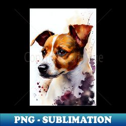 jack russell terrier watercolor portrait - aesthetic sublimation digital file - unleash your creativity