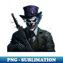 joker with gun - instant png sublimation download - defying the norms