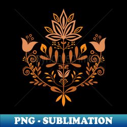 scandinavian folk flowers - artistic sublimation digital file - perfect for sublimation art