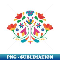 mexican otomi floral design - high-resolution png sublimation file - unleash your creativity