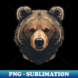 majestic wildlife design grizzly bear head - png sublimation digital download - defying the norms
