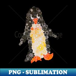 spirograph penguin a patterned spirograph collage - high-resolution png sublimation file - unlock vibrant sublimation designs