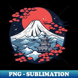 serene beauty discover the tranquil charms of japanese landscapes - premium png sublimation file - capture imagination with every detail