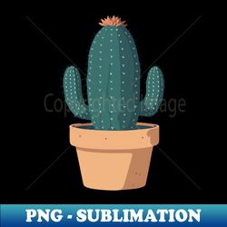 Clean mini cactus on a pot - Modern Sublimation PNG File - Perfect for Creative Projects
