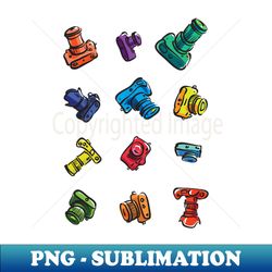 photo cameras - modern sublimation png file - perfect for sublimation art