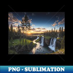 green landscape - professional sublimation digital download - bold & eye-catching