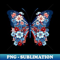 patriotic butterfly - signature sublimation png file - revolutionize your designs