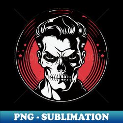 psychobilly skull - professional sublimation digital download - defying the norms