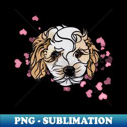 doggie love - artistic sublimation digital file - fashionable and fearless