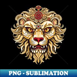 golden lion - elegant sublimation png download - create with confidence