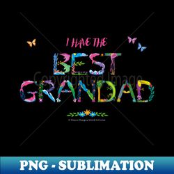 i have the best grandad - tropical wordart - png transparent sublimation file - defying the norms