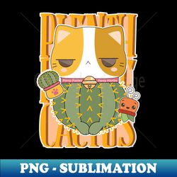 golden barrel cactus cat - high-quality png sublimation download - perfect for sublimation mastery