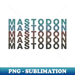 graphic mastodon lovely name flowers retro classic styles - decorative sublimation png file - defying the norms