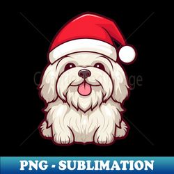 kawaii maltese christmas - digital sublimation download file - stunning sublimation graphics