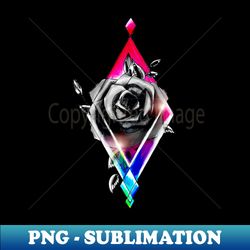 crystal rose - png transparent sublimation file - bring your designs to life