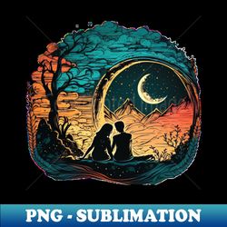 enchanted night - png transparent digital download file for sublimation - vibrant and eye-catching typography
