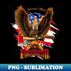 firefighter eagle with axe - trendy sublimation digital download - create with confidence
