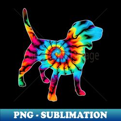 tie dye beagle dog retro pattern - premium png sublimation file