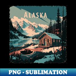 alaska landscape - stylish sublimation digital download