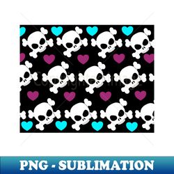 groovy skulls pattern - aesthetic sublimation digital file