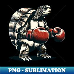 turtle boxing - retro png sublimation digital download