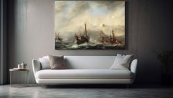 william turner - vintage sea art print on canvas - contemporary art for living room decor