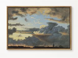 southandart abstract clouds wall art, framed canvas art print with hanging kit cl85