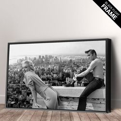 marilyn monroe and elvis presley actress canvas wall art print high quality free shipping, easy and ready to hang